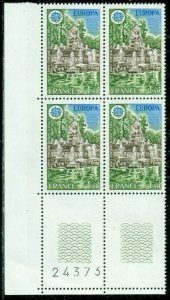 FRANCE SCOTT # 1610 PLATE BLOCK, 1978 EUROPA, MINT, OG, NH, GREAT PRICE!