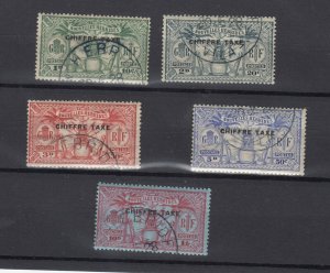 New Hebrides 1925 Chiffre Taxe Set SGDFD53/D57 VFU JK2417
