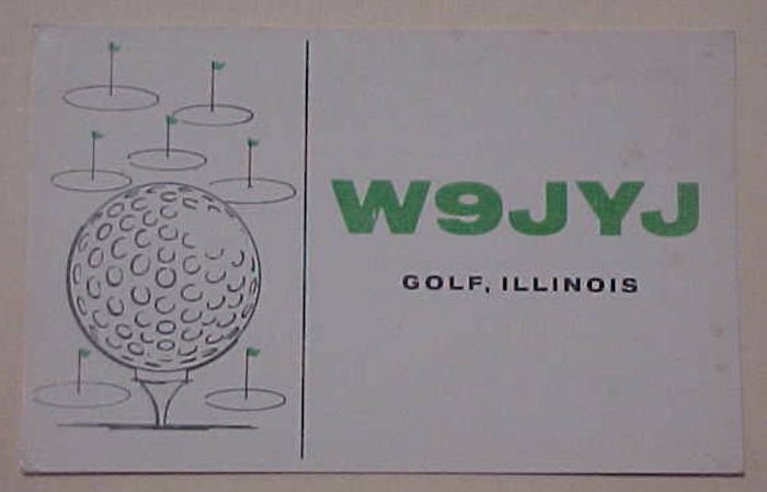 US GOLF RADIO CARD ILLINOIS 1963