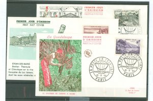 France 907-909 1959 Elysee Palace, Evian Les Bains, Sens River Guadeloupe