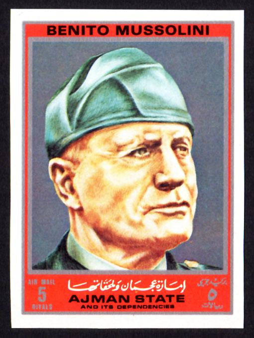 Ajman Mi #2523B  mnh - 1972 Benito Mussolini - imperf