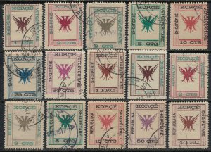 Albania #54-68   Typical forgeries