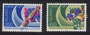 Iceland Historic Events Europa 2v 1982 MNH SG#609-610
