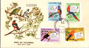 Colombia, Worldwide First Day Cover, Birds