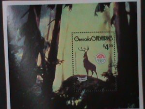 ​GRENADA-GRENDINES-1980-SC#420 DISNEY CARTOON-X'MAS MOVIE BANBI-MNH S/S VF