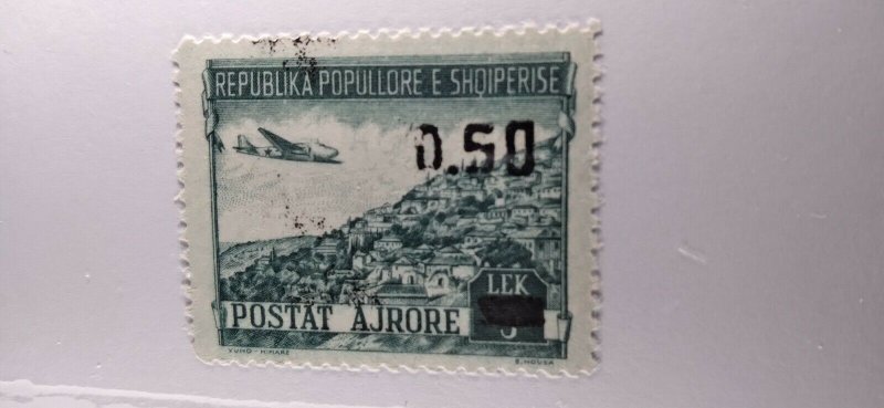  Albania #C61 MNH (ink splatter from overprint) e21.4 13152 