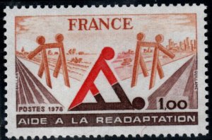 FRANCE Scott 1622 MNH** 1978 Rehabilitation of the handicapped stamp