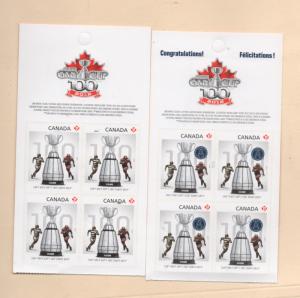 2568 block of 4 BP & 2598 block of 4 100th grey cup