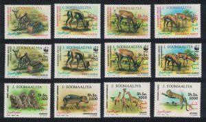 Somalia WWF Wild Animals 12v 1992 MNH SC#607-618 MI#432-443