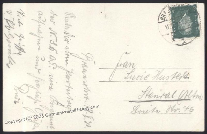 3rd Reich Germany Hitler 1931 Braunschweig  RPPC Cover USED 112630
