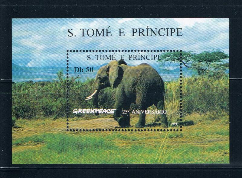 Saint Thomas and Prince Is 1241 MNH SS Elephants (S0671)+