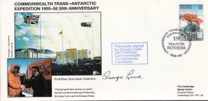 British Antarctic Territory FDC Sc 148 Signed George Lowe Cachet Scott Base, ...