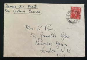 1951 Korea British Field Post On Active Service  Cover To London England