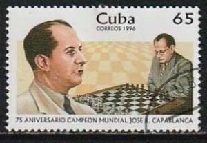 1996 Cuba - Sc 3774 - used VF - 1 single - World Chess Championships