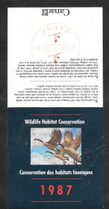 Canada Just Fun Covers #FWH3 MNH 1987 Wildlife Conservation Booklet (my4526)