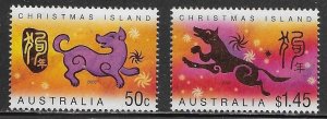 Christmas Island Scott #'s 454 - 455 MNH