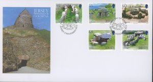 Jersey 1627-31 FDC cover archaeology stone formations (2110 130)