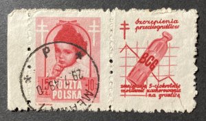 Poland 1948 #B62, Tuberculosis, Used.