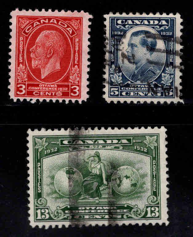 Canada Scott 192-194 Used 1932 stamp set