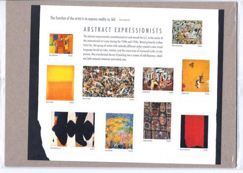 US #4444 Sheet Abstract Expressionists