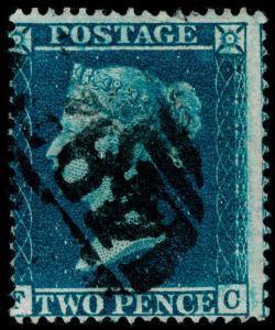 SG36a, 2d blue PLATE 6, LC16, good used. Cat £375. FC
