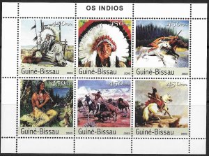 Guinea-Bissau MNH S/S American Indians 2003