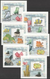 B1358 2009 Guinea-Bissau Minerals Geology Nature 6 Lux Bl Mnh