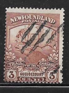 Newfoundland 117: 3c Cariboo, used, AVG