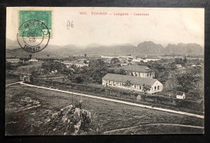 1908 Tonkin Vietnam Indochina Real picture Postcard Cover RPPC Langson View