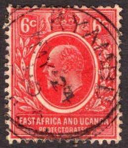 1907, East Africa & Uganda Protectorates 6c, Used, Sc 33