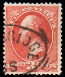 US #214 SCV $155.00 VF/XF,super cancel, super fresh color,  well centered