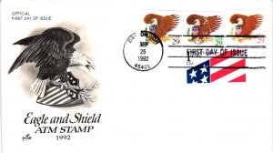 #2595-2597 Eagle and Shield – Artcraft Cachet