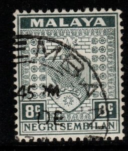 MALAYA NEGRI SEMBILAN SG29 1935 8c GREY FINE USED