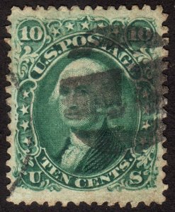 1861, US 10c, Washington, Used, Well centered, Sc 68a