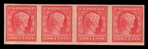 MOMEN US #368H IMPERF COIL PASTE-UP STRIP OF 4 MINT OG NH VF PSE CERT LOT #86239