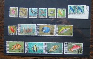 Tanzania 1967 - 73 Fish values to 20s (ex 65c) Used