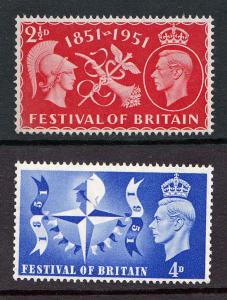 KGVI GB Festival Of Britain 1951 SG513 & SG514 Unmounted Mint MNH UMM Free P&P