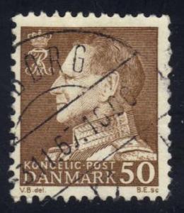 Denmark #438 King Frederik IX (fluor), used (0.25)