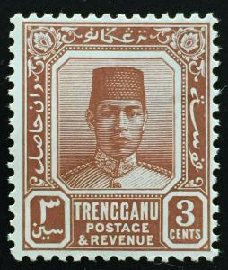 Malaya Trengganu 1938 Sultan Sulaiman 3c MLH SG#29 M2207