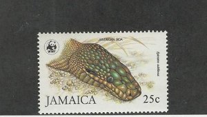 Jamaica, Postage Stamp, #591 Mint LH, 1984 Snake, Boa, WWF