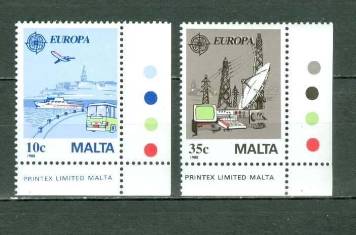 MALTA 1988 TRANSPORTS   #718-719   SET  MNH...$3.05