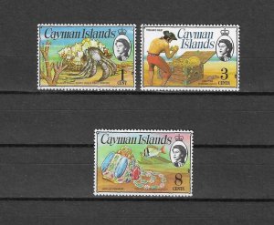 CAYMAN ISLANDS 1974/5 SG 364/6 MNH Cat £10