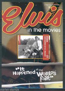 BEQUIA ELVIS IN THE MOVIES ' IT HAPPENED AT THE WORLD'S FAIR' SOUVENIR SHEET II