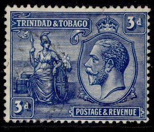 TRINIDAD & TOBAGO GV SG223, 3d blue, FINE USED.