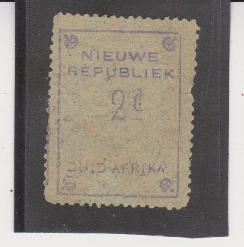 South Africa New Republic 2d  Scott # 20 MNG F/VF  Cat $22.50 1887 