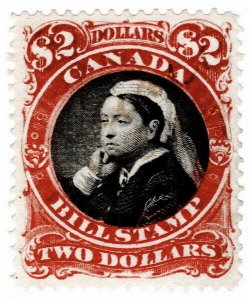 (I.B) Canada Revenue : Bill Stamp $2 (1868)