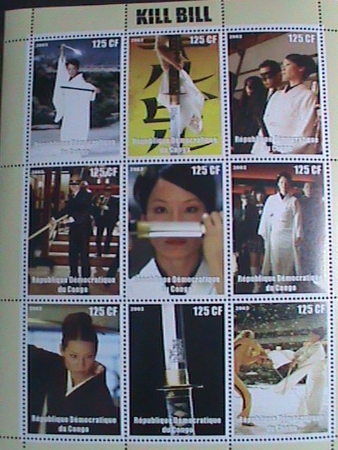 ​CONGO STAMP:2003- KILL BILL- JAPANESE MOVIE MNH SHEET