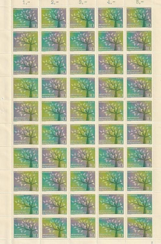 #844-45 Germany Europa Mint OGNH sheets of 50 -(COLOUR SHOWN NOT CORRECT)