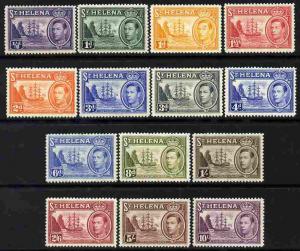 St Helena 1938-44 KG6 definitive set complete 14 values l...