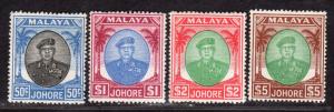 $Malaya-Johore Sc#147,148,149+150 M/NH/VF, partial set, high values, Cv. $103.50